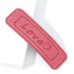 PU Leather LOVE Hair Clip Female Hair Accessories