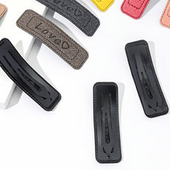PU Leather LOVE Hair Clip Female Hair Accessories