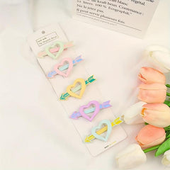 Duck Billed Hair Clip Hollow Heart Shape Hair Accessory