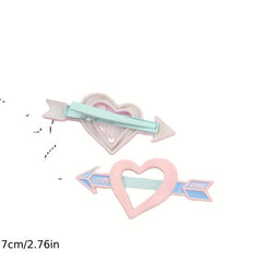 Duck Billed Hair Clip Hollow Heart Shape Hair Accessory