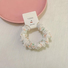 2pcs Yarn Floral Hair Tie Elastic Hair Rope Ponytail Rubber Band for Girls Women
