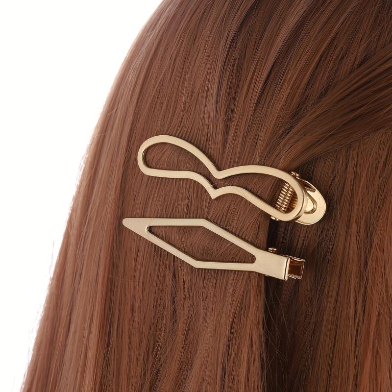 Metal Geometric Hair Clip Bangs Clip Duck Billed Hair Accessory