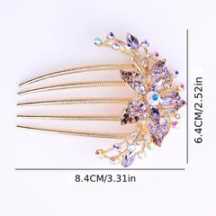 Rhinestone Flower Hair Clip Comb Wedding Headpiece Bridal Hair Accessories