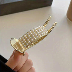 Rhinestone Faux Pearl Hair Claw Banan Clip Hair Accessories