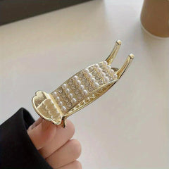 Rhinestone Faux Pearl Hair Claw Banan Clip Hair Accessories