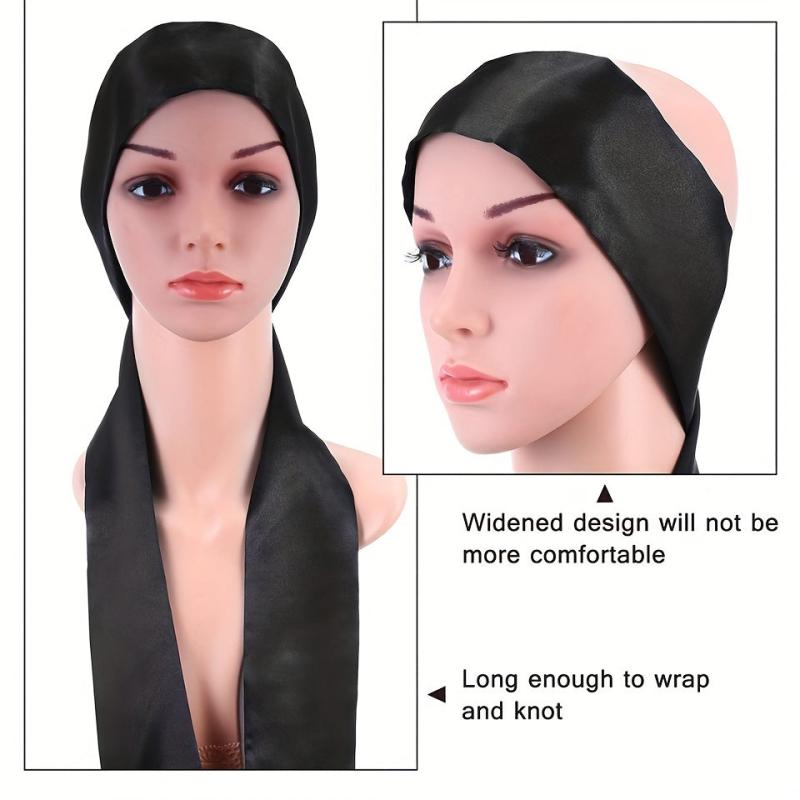 3pcs Satin Bow Head Scarves Women Satin Headband Lace Non Slip Hair Accessories