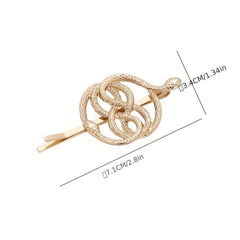 Snake Charm Metal Hair Pin Y2K Punk Bobby Pin