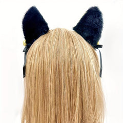 Cat Ears Hair Clip With Bell Cosplay Roleplay Hair Accessories