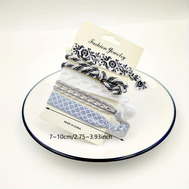 5pcs Knotted Hair Ring No Crease Hair Rope Hair Accessories