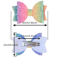 Sequin Bow Hair Clips Girls Party Pink Bow Hair Clips Hair Accessories