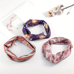 Vintage Wide Brim Headband Elastic Turban Hair Accessory Women Girls