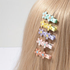 5pcs Embroidered Flower Hair Clip for Women Girls Baby Hair