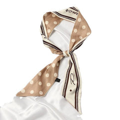 Polka Dot Vintage Silk Scarf Hairband Ribbon French Hair Tie
