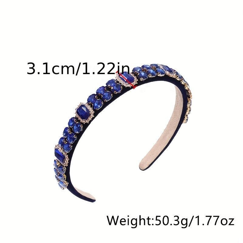 Baroque Crystal Rhinestone Headband Skinny Hair Band For Girls