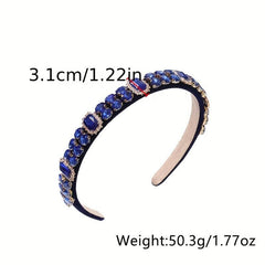 Baroque Crystal Rhinestone Headband Skinny Hair Band For Girls