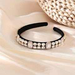 Baroque Crystal Rhinestone Headband Skinny Hair Band For Girls