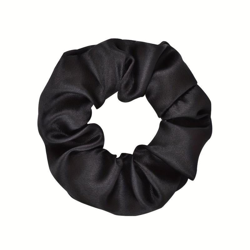 6pcs Large Satin Scrunchie Hair Tie Solid Silky Hair Rope Female Hair Accessorie
