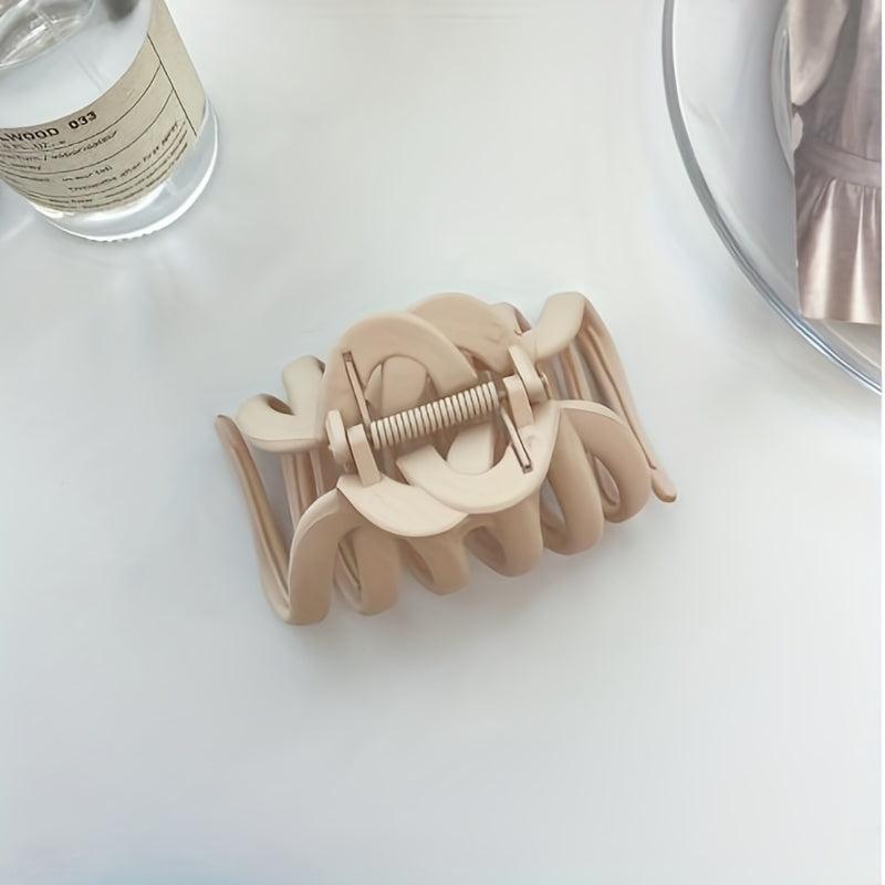 4pcs Matte Hair Claw Solid Shark Claw Ponytail Holder Hair Accessories