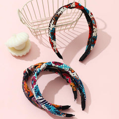 Boho Flower Pattern Knot Headband Hair Accessories