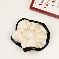 Contrast Trim Hair Tie Elastic Ponytail Holder Accessories