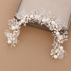 Faux Pearl Headband Bridal Head Piece Wedding Hair Accessories