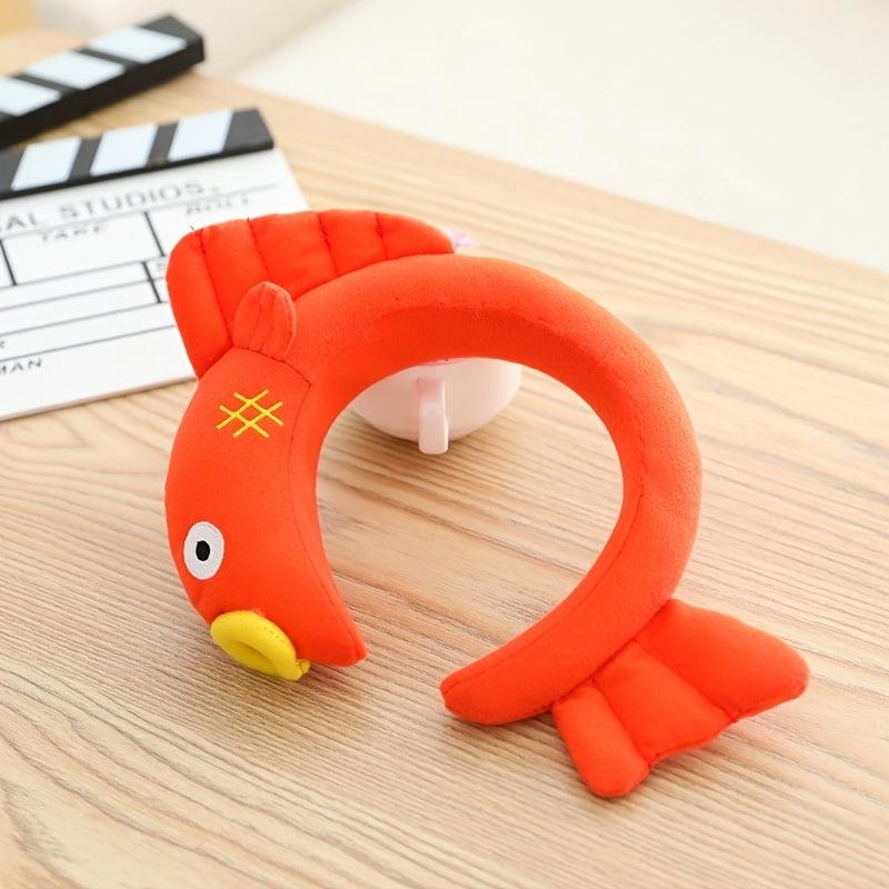 Plush Red Carp Headband for Women Girls Headdress