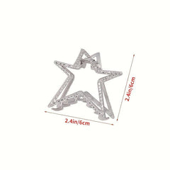 Alloy Star Hair Claw Y2K Style Nonslip Holder
