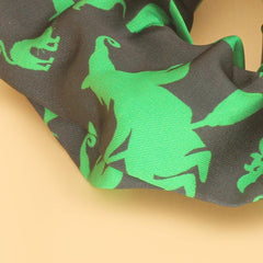 Skull Print Hair Tie Elastic Large Scrunchie Ponytail Hair Rope Hair Accessories