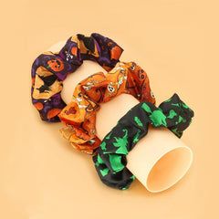 Skull Print Hair Tie Elastic Large Scrunchie Ponytail Hair Rope Hair Accessories