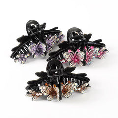 Colorful Rhinestone Butterfly Hair Claws Hair Clip