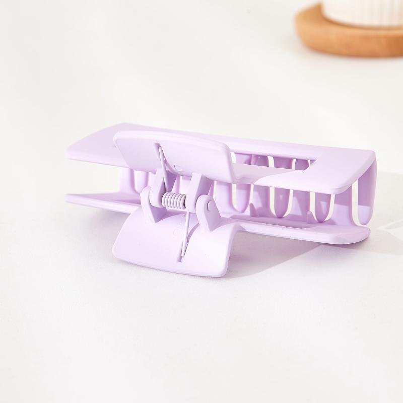 4 PCS Rectangle Hollow Hair Claw Basic Ponytail Clip