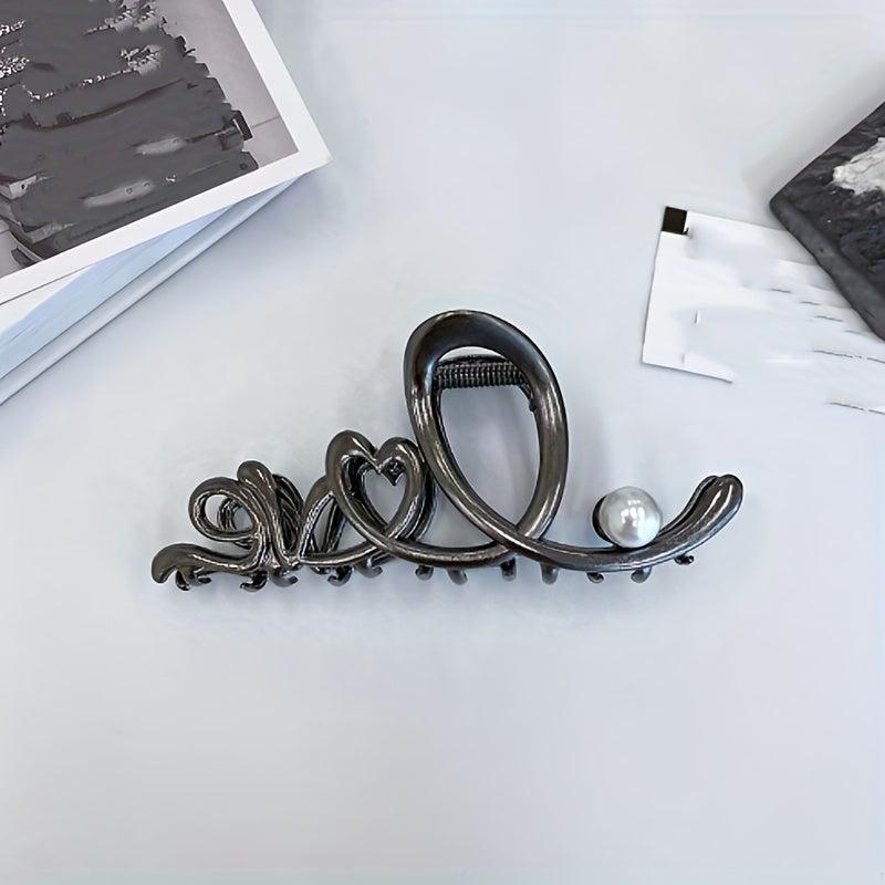 3pcs Alloy Wavy Heart Shaped Hair Claw Hair Sweet Claw