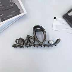 3pcs Alloy Wavy Heart Shaped Hair Claw Hair Sweet Claw
