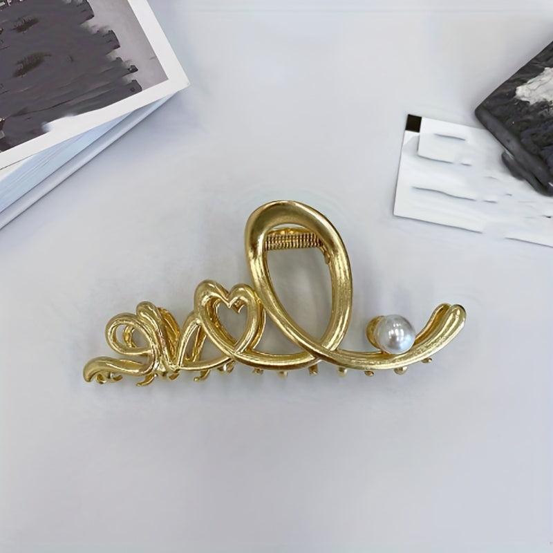 3pcs Alloy Wavy Heart Shaped Hair Claw Hair Sweet Claw