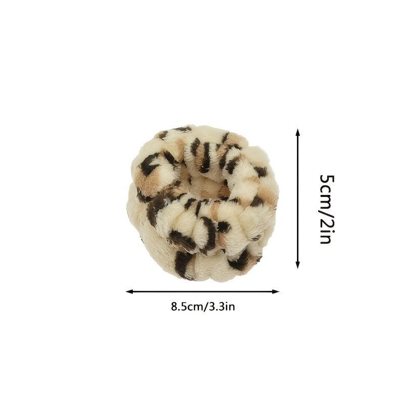 2pcs Leopard Print Microfiber Wristbands for Face Washing