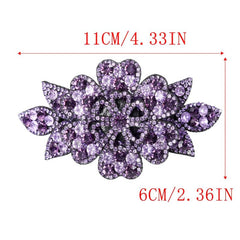 Rhinestone Hair Clips Ponytail Holder Barrette Hairgrip Flower Hair Accessories