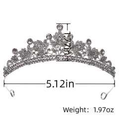Baroque Vintage Tiara Headband Bridal Wedding Rhinestone Crown Hair Hoop