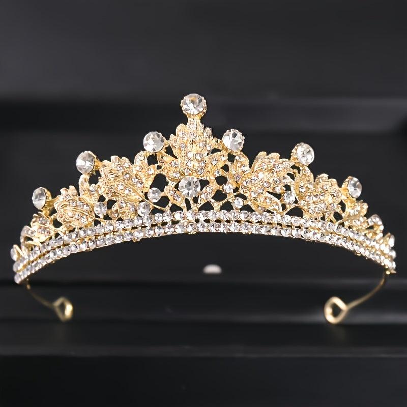 Baroque Vintage Tiara Headband Bridal Wedding Rhinestone Crown Hair Hoop