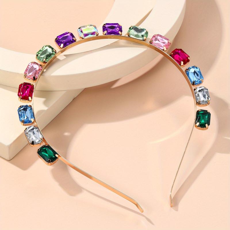 Vintage Rhinestone Flower Headband Crystal Headdress