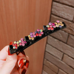 4pcs Rhinestone Flower Hair Clip Non-slip Barrette Hair Accessories