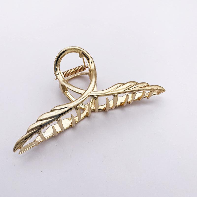 Golden Geometric Hair Claw Clip Strong Hold Grip Hair Jaw Clip For Thick Hair