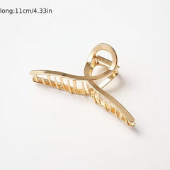 Golden Geometric Hair Claw Clip Strong Hold Grip Hair Jaw Clip For Thick Hair