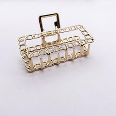Golden Geometric Hair Claw Clip Strong Hold Grip Hair Jaw Clip For Thick Hair