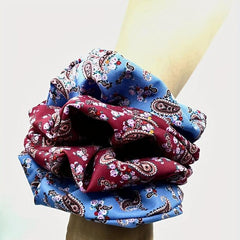 4pcs Boho Paisley Print Scrunchies Hair Tie Elastic Ponytail Holder