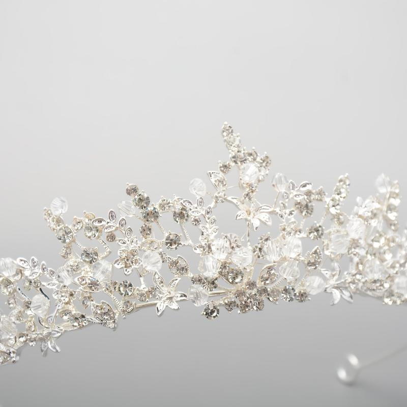 Rhinestone Crown Headdress Wedding Bridal Hair Accessory for Party Prom Birthday