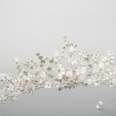 Rhinestone Crown Headdress Wedding Bridal Hair Accessory for Party Prom Birthday