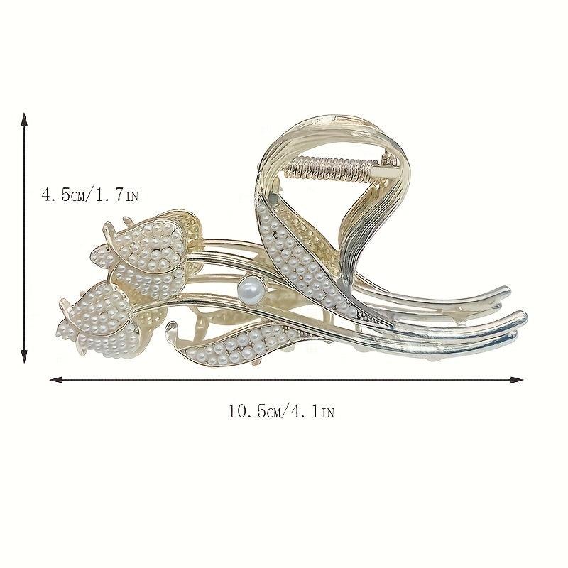 Tulip Rhinestone Shark Claw Hair Clip for Women
