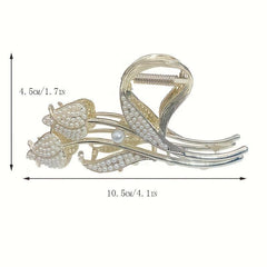 Tulip Rhinestone Shark Claw Hair Clip for Women