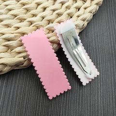 Girls Candy Snap Clip Rectangle Shaped Hair Clip Women Hair Accessories