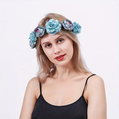 Adjustable Flower Headband for Wedding Women Travel